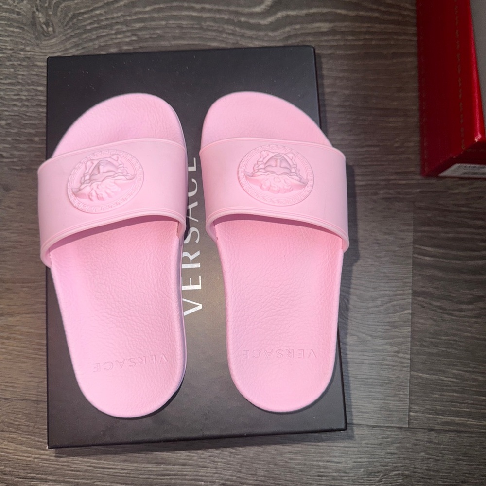 Versace Kids Pink Slippers